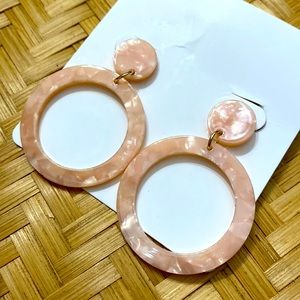 Pink Resin Earrings